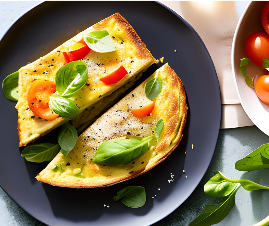 Veggie omelet with whole-grain toast