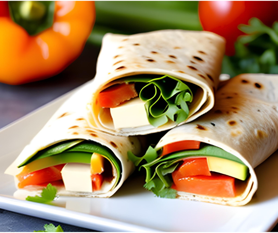 Wholesome Fat-Free Mozzarella Cheese Veggie Wraps